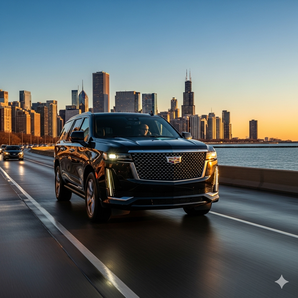 Bensenville Airport Limo Service with Luxury Black Cars