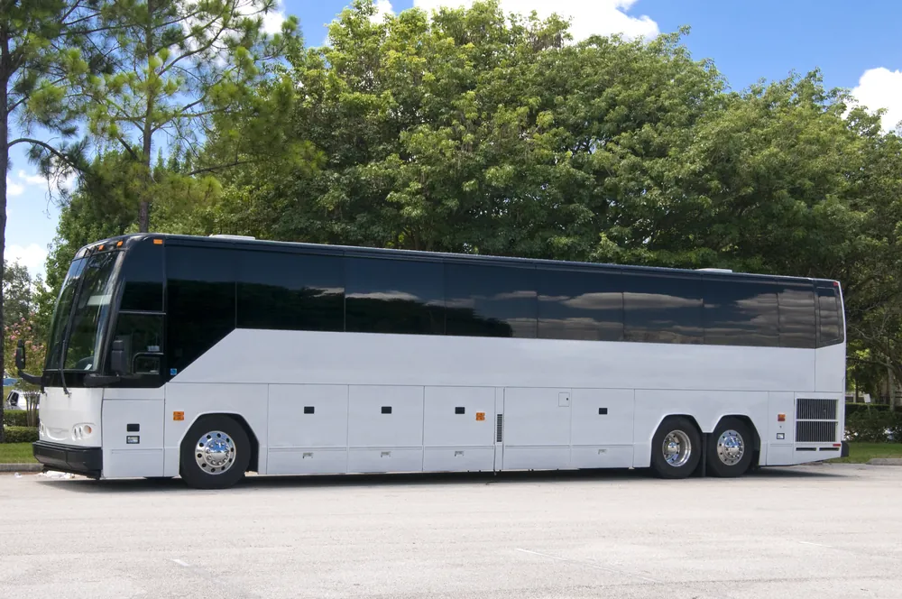 Luxury limousine at night in Chicago